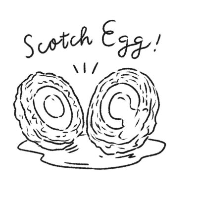 半熟卵がとろ～りスコッチエッグ